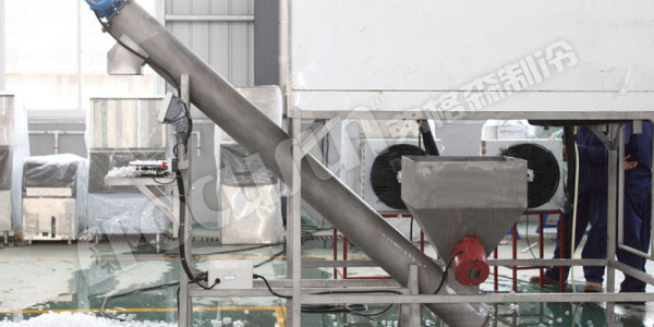 2600G cube ice machine+1 ton ice bin+semi-automatic ice packaging machine--Australia-2