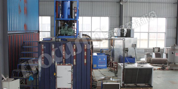 5 tons tube ice machine with 5 tons ice bin--Singapore-3